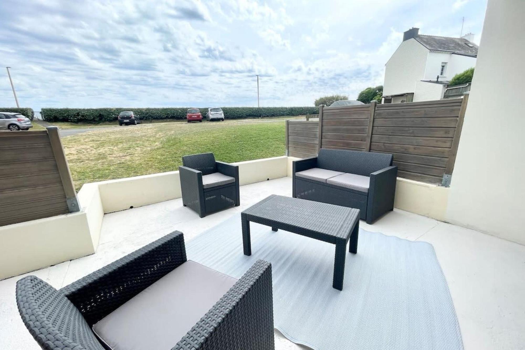 T3 Neuf Archi Cocooning - Terrasse - Face à la mer Ploemeur Esterno foto