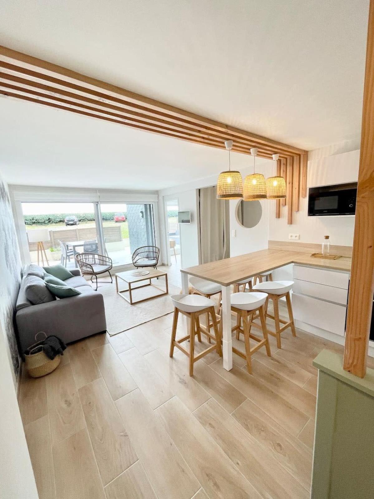 T3 Neuf Archi Cocooning - Terrasse - Face à la mer Ploemeur Esterno foto
